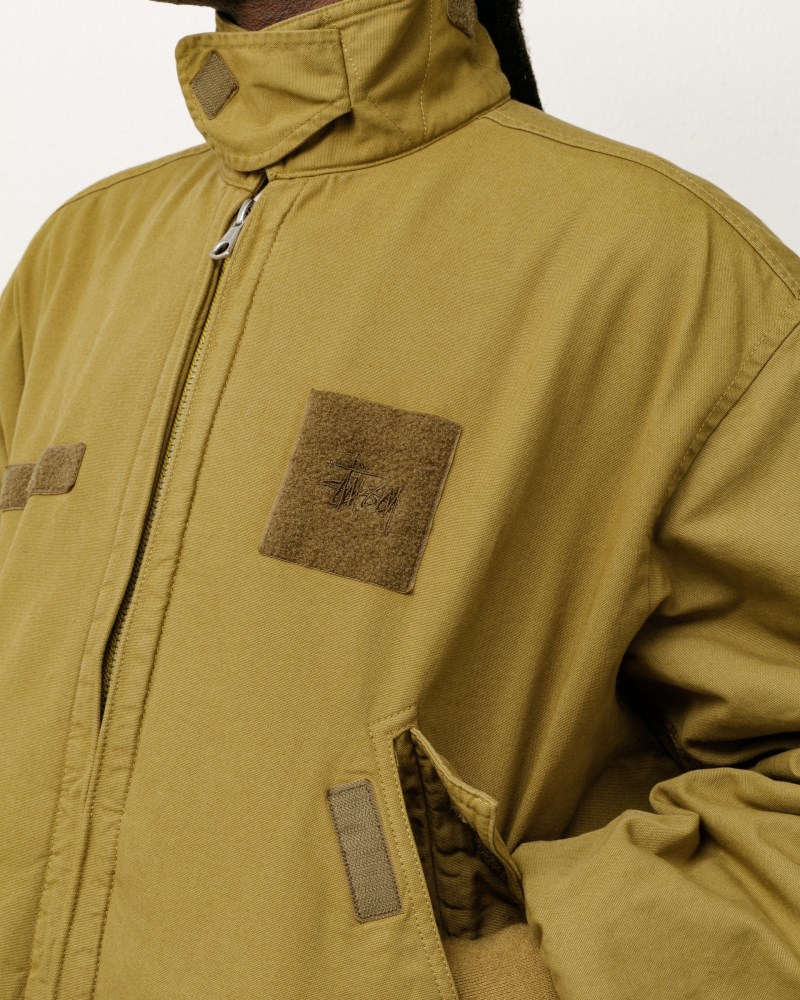 Stüssy Flight Bomber Dámské HG03-1023U3 | Stussy Bundy Zlaté Olivy Zelené
