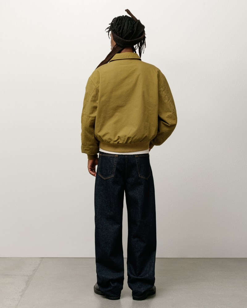 Stüssy Flight Bomber Dámské HG03-1023U3 | Stussy Bundy Zlaté Olivy Zelené