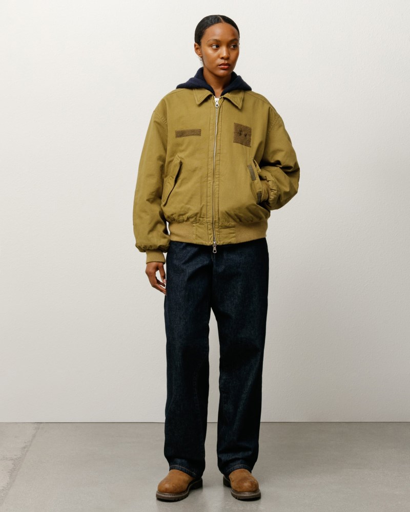 Stüssy Flight Bomber Dámské HG03-1023U3 | Stussy Bundy Zlaté Olivy Zelené