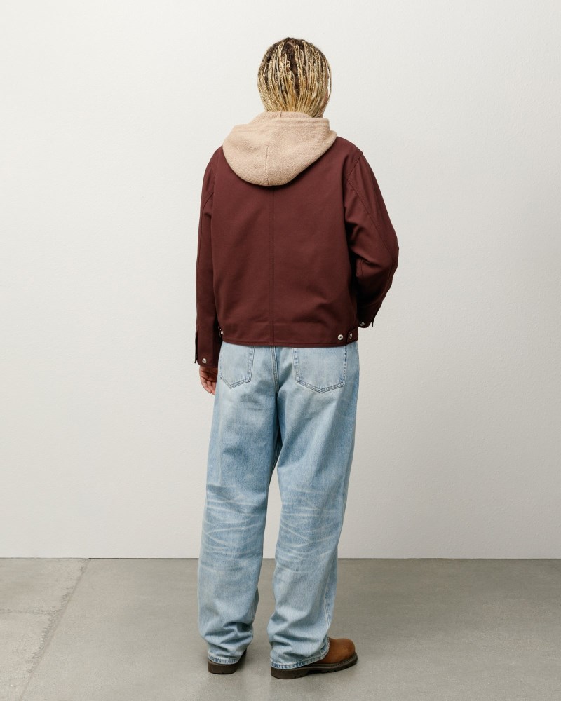 Stüssy Garage Jacket Gabardine Dámské SM89-9629T8 | Stussy Bundy Vínové