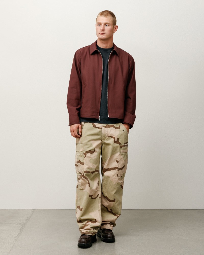 Stüssy Garage Jacket Gabardine Dámské SM89-9629T8 | Stussy Bundy Vínové