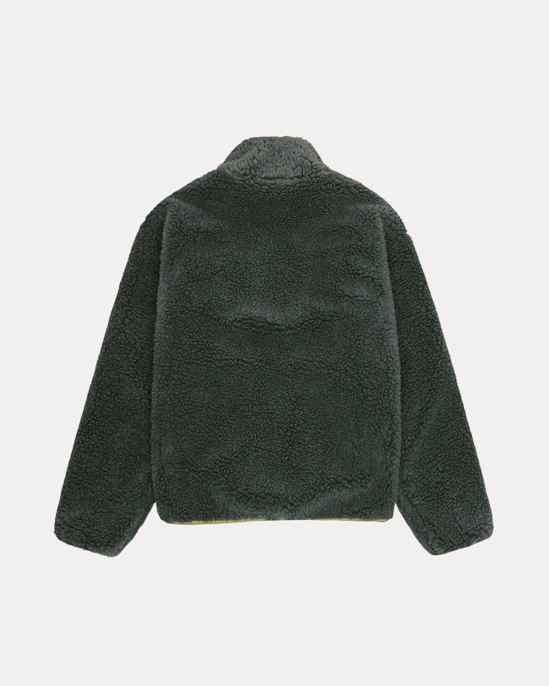 Stüssy Sherpa Reversible Jacket Dámské XR29-8639P8 | Stussy Bundy Tmavě Zelene