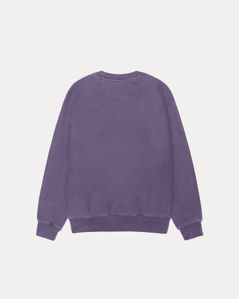 Stüssy Jumbo Crew Pigment Dyed Dámské JA35-2505R7 | Stussy Crewneck Fialové
