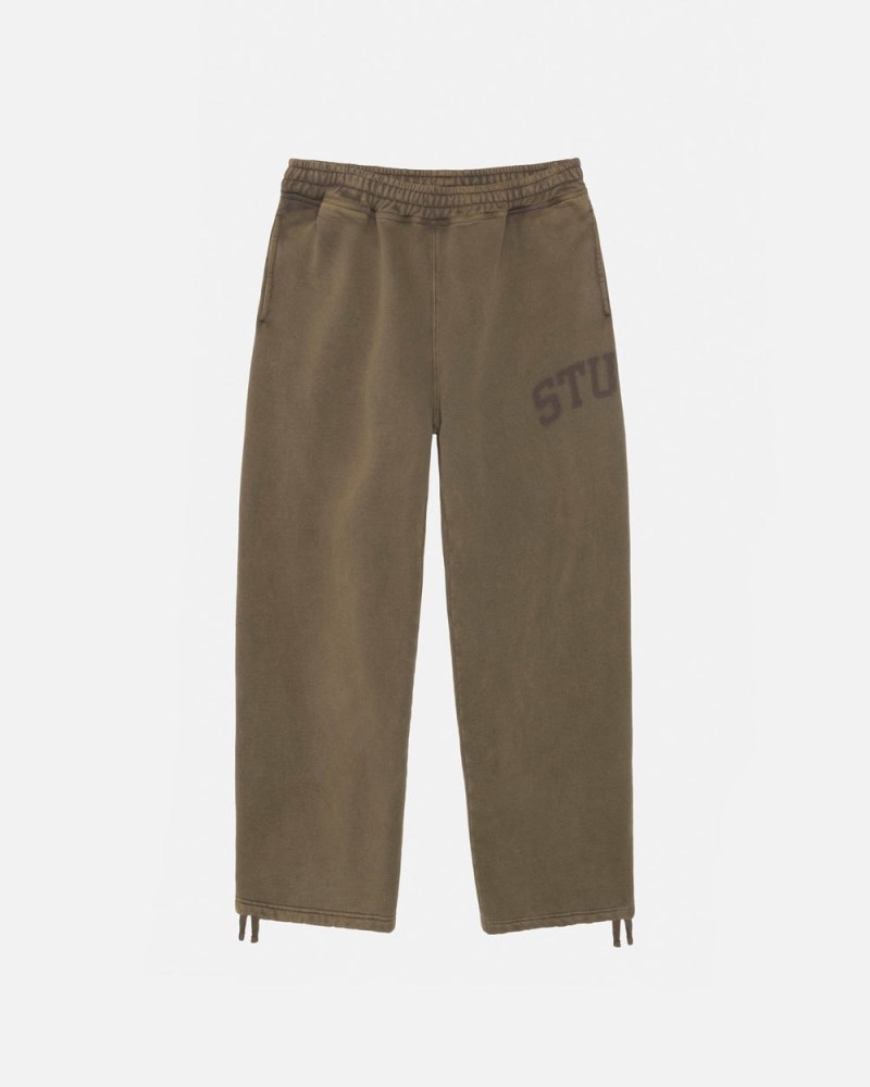 Stüssy Fleece Pant Faded Graphic Dámské CE92-0492W7 | Stussy Kalhoty Olivy Zelené