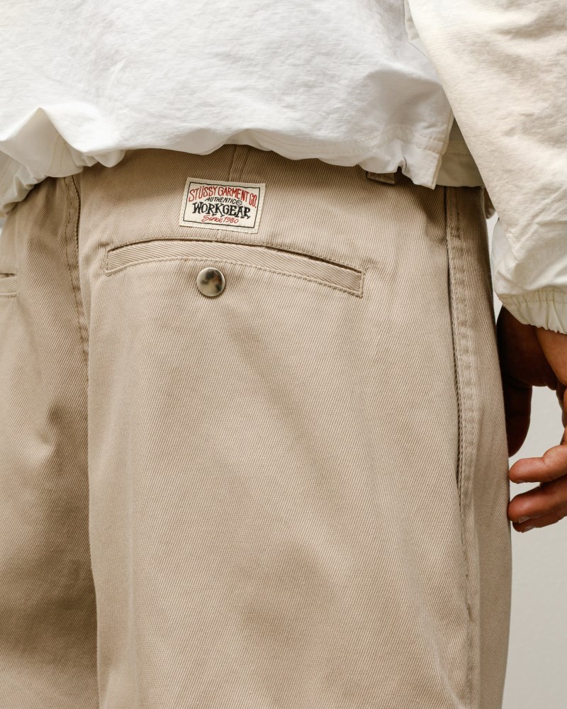 Stüssy Workgear Trouser Twill Dámské NQ27-6767G2 | Stussy Kalhoty Hnědožlutý