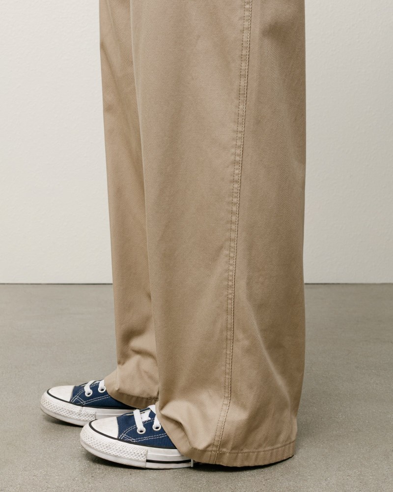 Stüssy Workgear Trouser Twill Dámské NQ27-6767G2 | Stussy Kalhoty Hnědožlutý