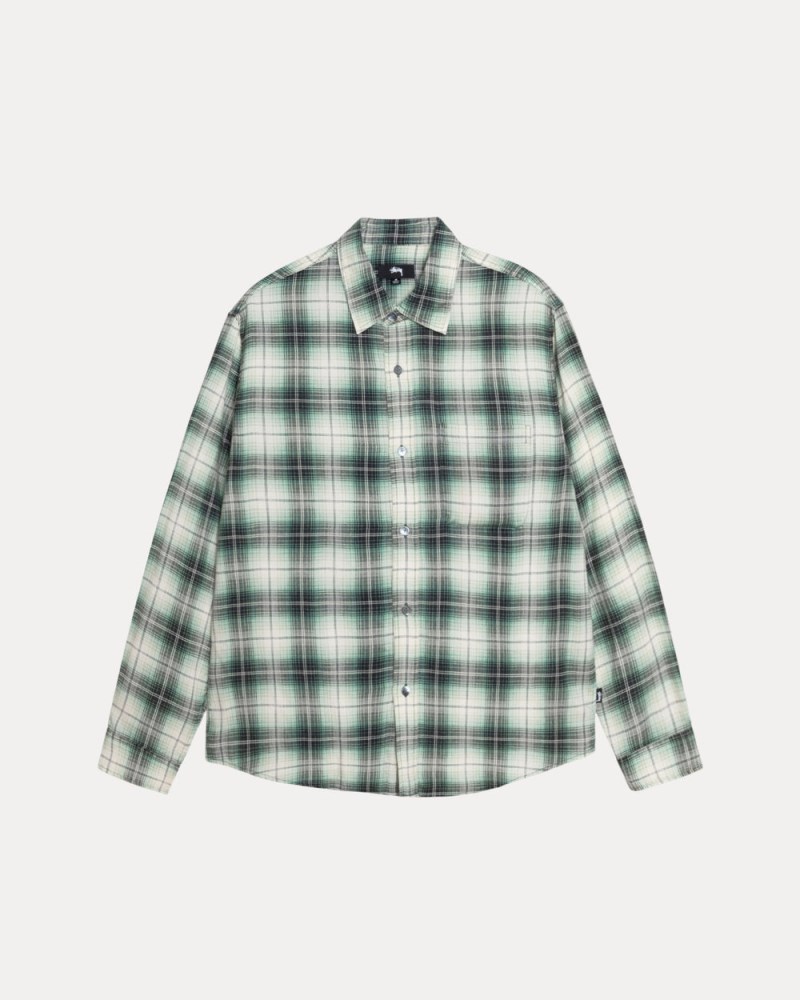 Stüssy Matthew Shirt Lg Printed Plaid Dámské DF40-4120T8 | Stussy Košile Zelene