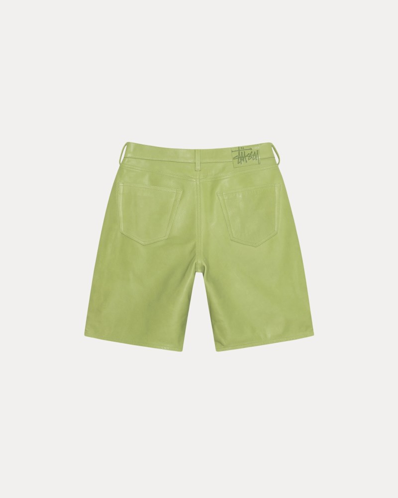 Stüssy Big Ol' Short Leather Dámské SC11-5821B2 | Stussy Kraťasy Světle Zelene