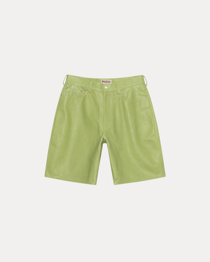 Stüssy Big Ol' Short Leather Dámské SC11-5821B2 | Stussy Kraťasy Světle Zelene