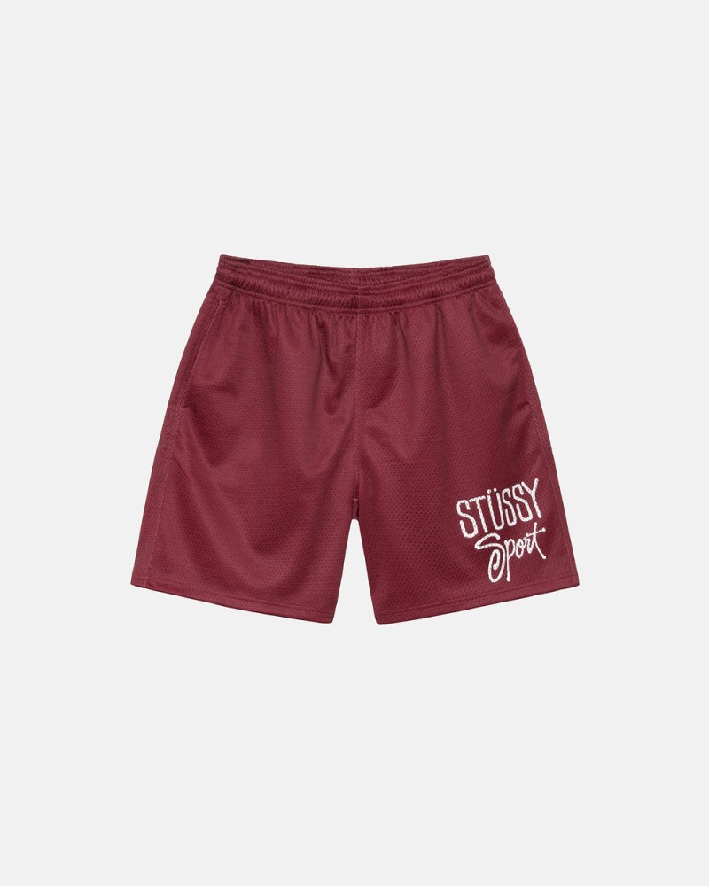Stüssy Mesh Short Sport Dámské NS29-6669Y7 | Stussy Kraťasy Vínové