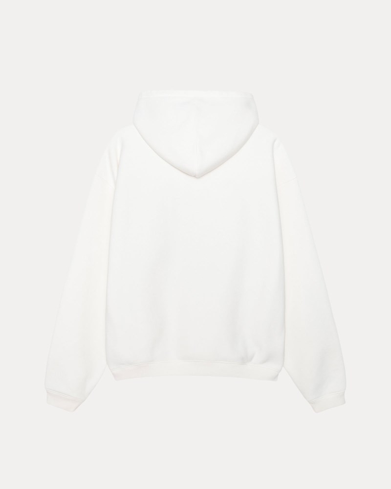 Stüssy 80 Relaxed Hoodie Dámské RG57-6347M7 | Stussy Mikina S Kapucí Bílé