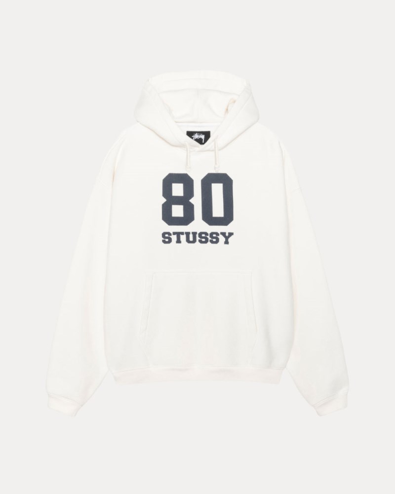 Stüssy 80 Relaxed Hoodie Dámské RG57-6347M7 | Stussy Mikina S Kapucí Bílé