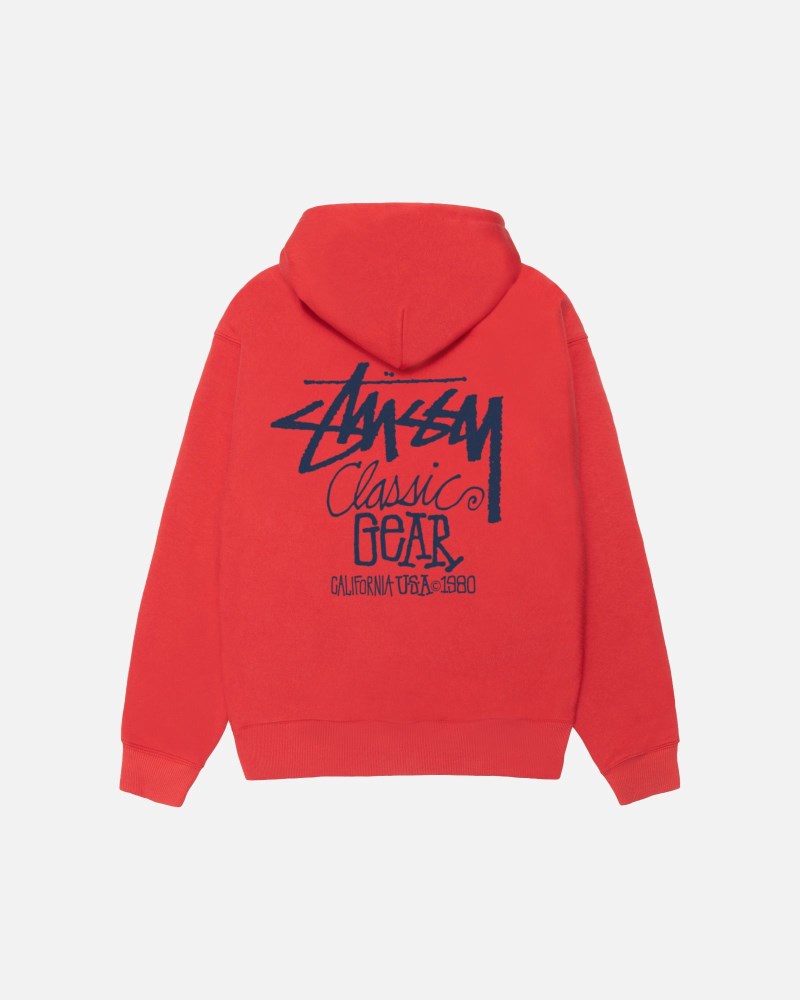 Stüssy Classic Gear Hoodie Dámské SM50-2430G1 | Stussy Mikina S Kapucí Červené