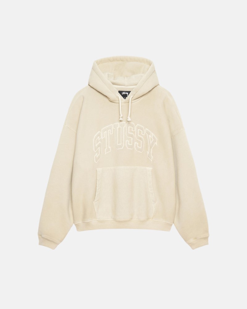 Stüssy Embroidered Relaxed Hoodie Dámské KR28-7698G7 | Stussy Mikina S Kapucí Hnědé