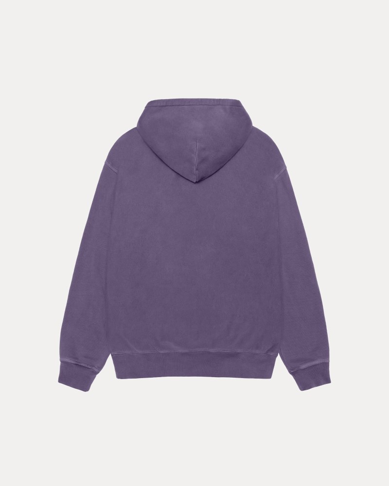 Stüssy Jumbo Zip Hoodie Pigment Dyed Dámské OY19-8699V3 | Stussy Mikina S Kapucí Fialové
