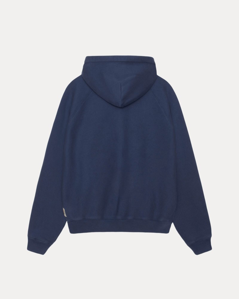 Stüssy Relaxed Hoodie Dámské HB53-0063I9 | Stussy Mikina S Kapucí Tmavě Blankyt