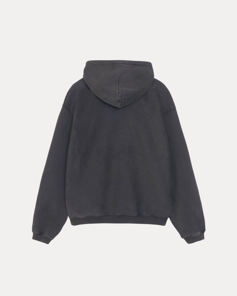 Stüssy Zip Hoodie Faded Graphic Dámské OE93-6413B2 | Stussy Mikina S Kapucí Černé