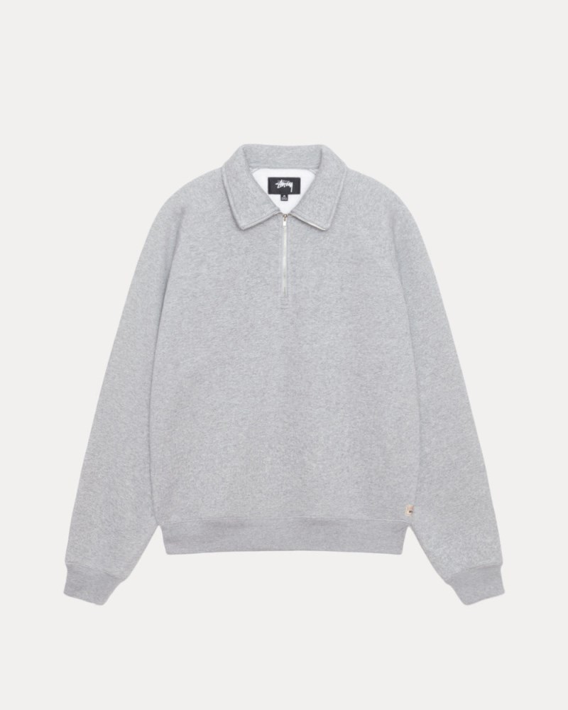 Stüssy Relaxed Half Zip Dámské NO55-8095I9 | Stussy Mikiny Šedé