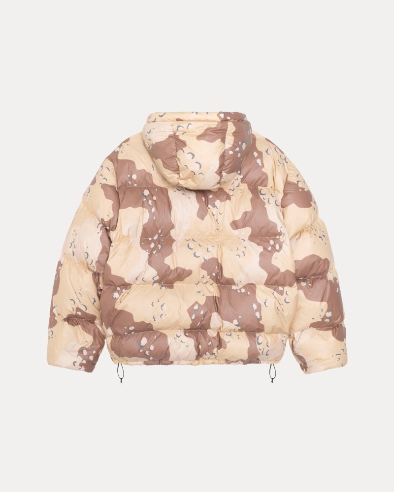 Stüssy Down Parka Camo Ripstop Dámské DP52-0922V9 | Stussy Péřová Bunda Hnědožlutý