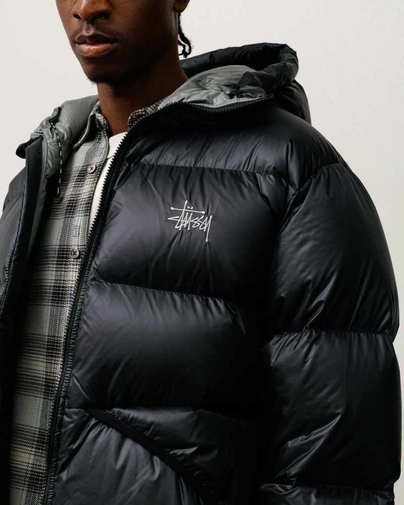 Stüssy Down Parka Micro Ripstop Dámské TM57-6177Q0 | Stussy Péřová Bunda Černé