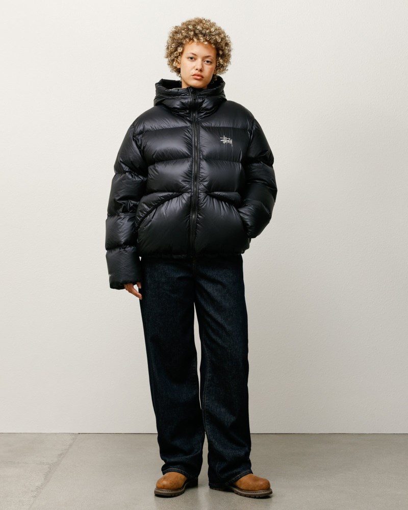 Stüssy Down Parka Micro Ripstop Dámské TM57-6177Q0 | Stussy Péřová Bunda Černé