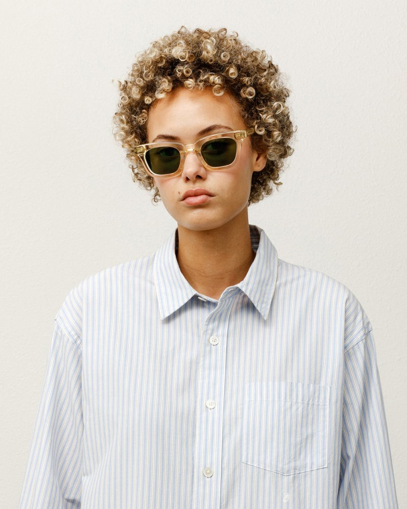 Stüssy Ace Sunglasses Dámské MP03-2993B3 | Stussy Sluneční Brýle Krém Zelene