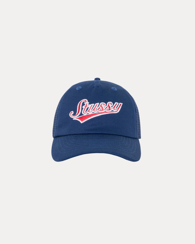 Stüssy Low Profile Athletic Trucker Snapback Dámské IR11-1171N7 | Stussy Snapback Světle Tmavě Blankyt