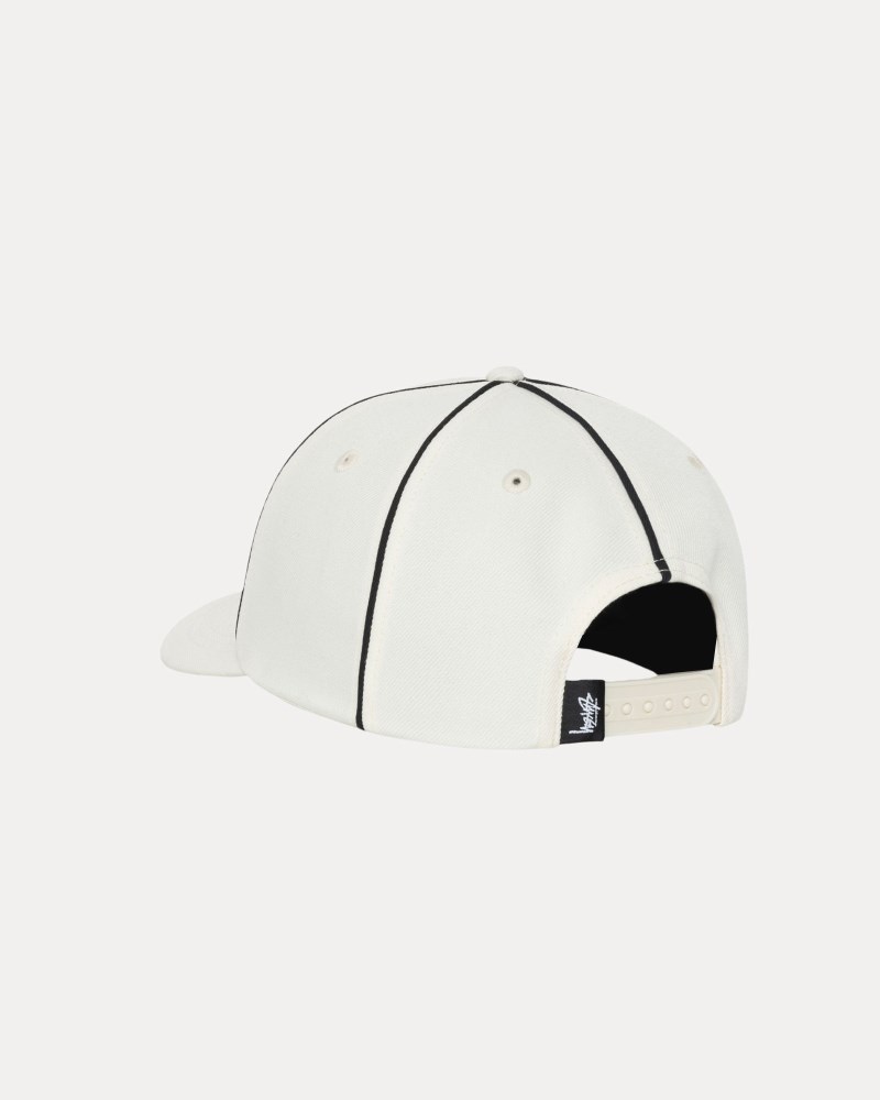 Stüssy Low Profile Contrast Piping Snapback Dámské BG84-1544Y0 | Stussy Snapback Krém