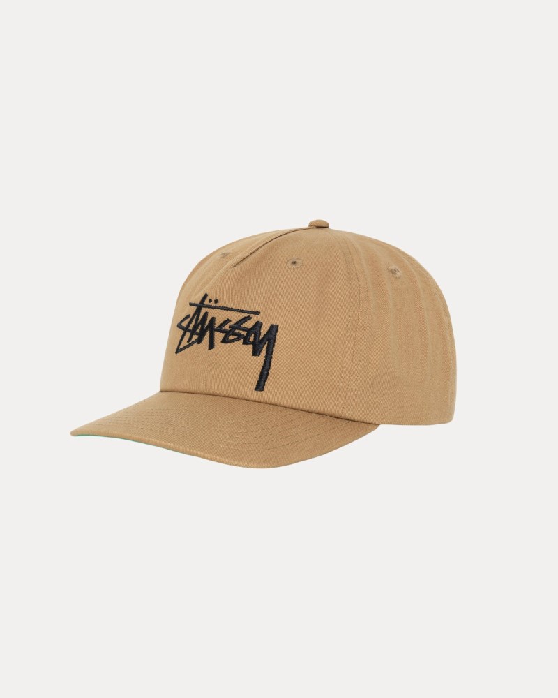 Stüssy Mid-Depth Big Stock Snapback Dámské AY31-8211E0 | Stussy Snapback Hnědé