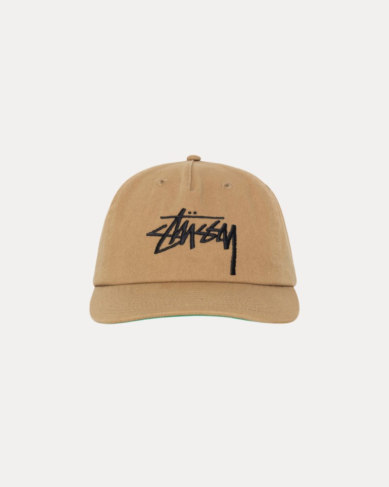 Stüssy Mid-Depth Big Stock Snapback Dámské AY31-8211E0 | Stussy Snapback Hnědé