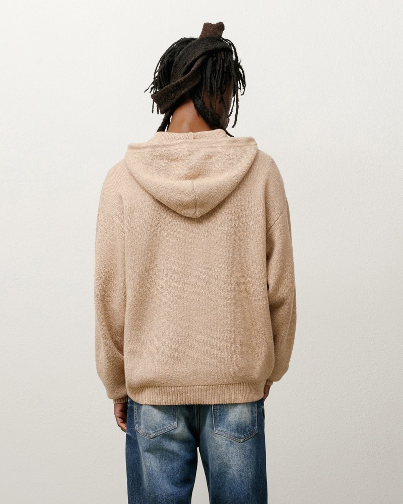 Stüssy Hooded Zip Sweater Dámské ZO32-3012B0 | Stussy Svetry Hnědé