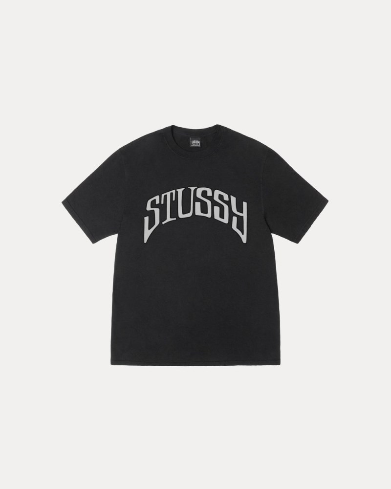 Stüssy Arched Tee Pigment Dyed Dámské NE49-4539E3 | Stussy Tričko Černé