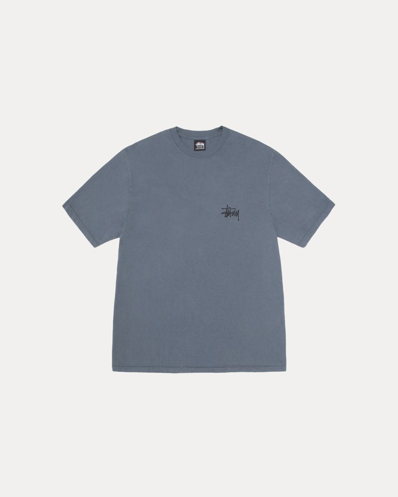 Stüssy Basic Tee Pigment Dyed Dámské YF46-0206B5 | Stussy Tričko Tmavě Blankyt