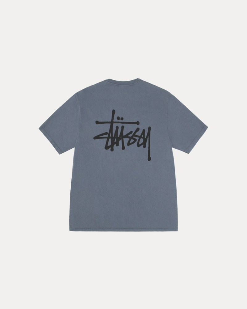 Stüssy Basic Tee Pigment Dyed Dámské YF46-0206B5 | Stussy Tričko Tmavě Blankyt