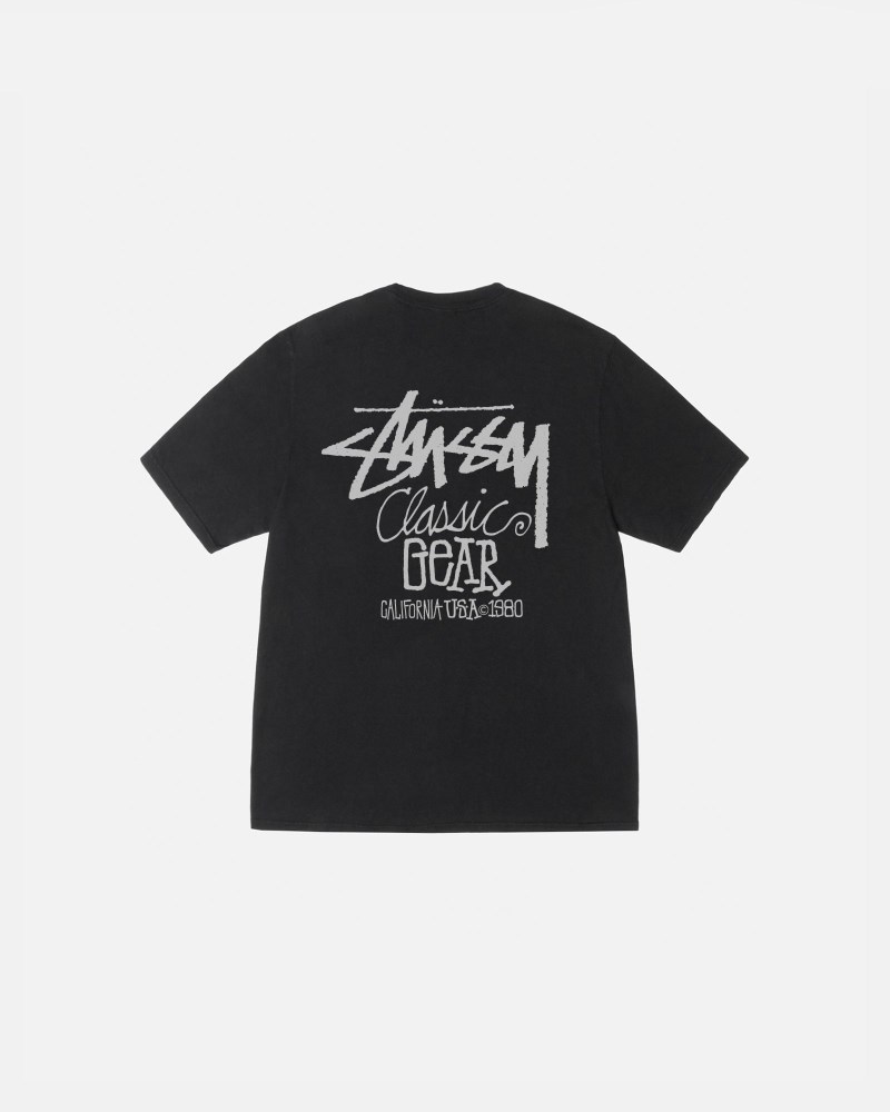 Stüssy Classic Gear Tee Pigment Dyed Dámské JJ03-1613Q7 | Stussy Tričko Černé