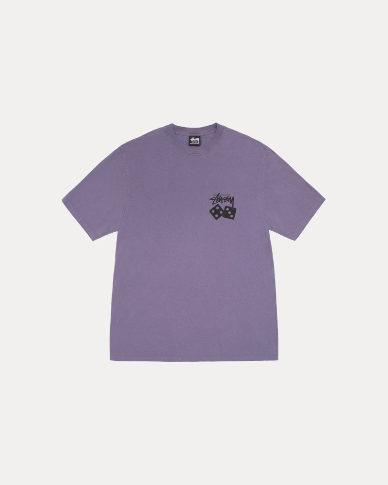 Stüssy Dice Tee Pigment Dyed Dámské RO35-9245Q1 | Stussy Tričko Fialové