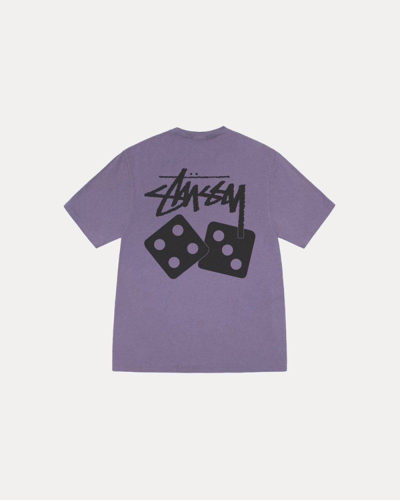 Stüssy Dice Tee Pigment Dyed Dámské RO35-9245Q1 | Stussy Tričko Fialové