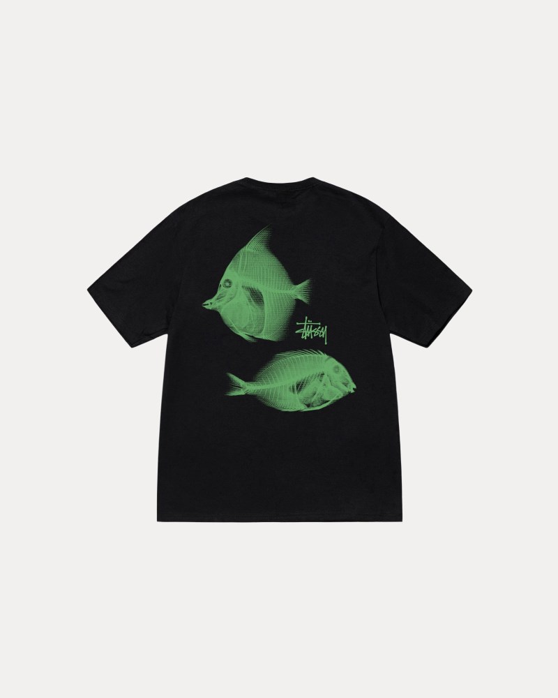Stüssy X-Ray Fishin Tee Dámské SF85-3545S9 | Stussy Tričko Černé