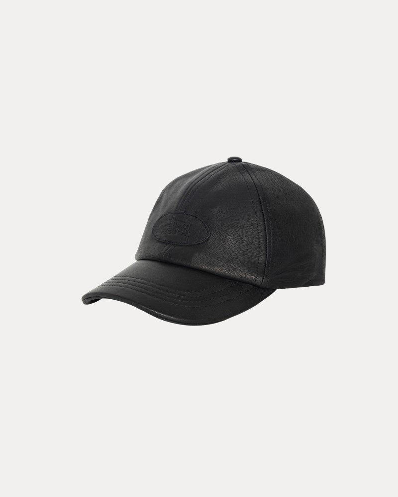 Stüssy Low Profile Leather Strapback Dámské TY38-8868K8 | Stussy Čepice Černé