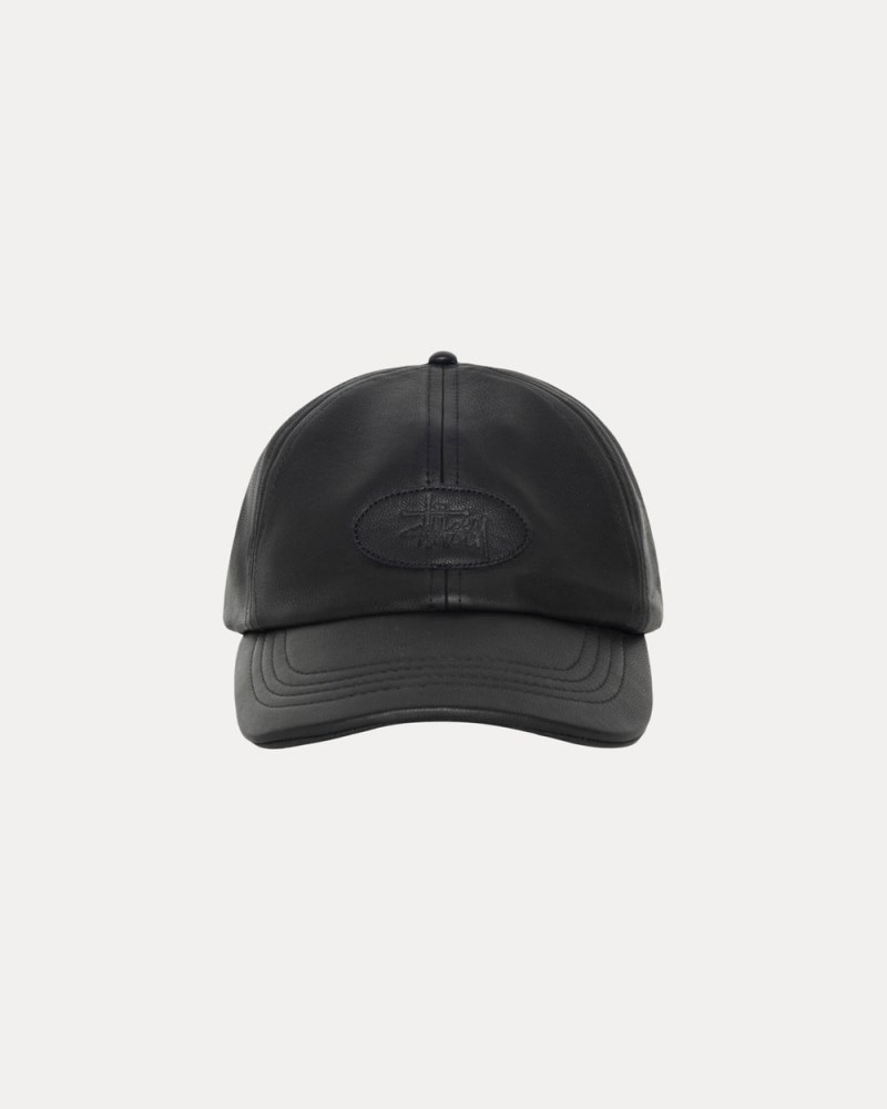 Stüssy Low Profile Leather Strapback Dámské TY38-8868K8 | Stussy Čepice Černé