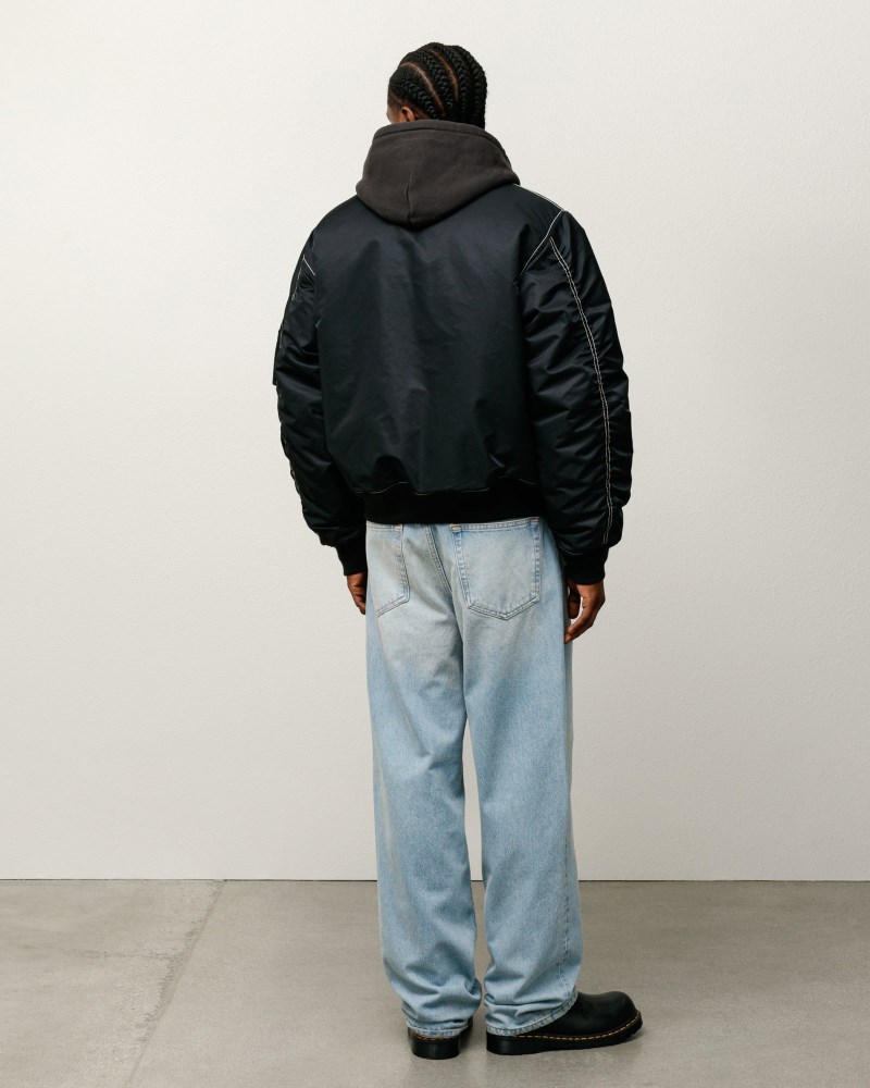 Stüssy Built Reversible Bomber Jacket Pánské HI31-4391U9 | Stussy Bundy Černé