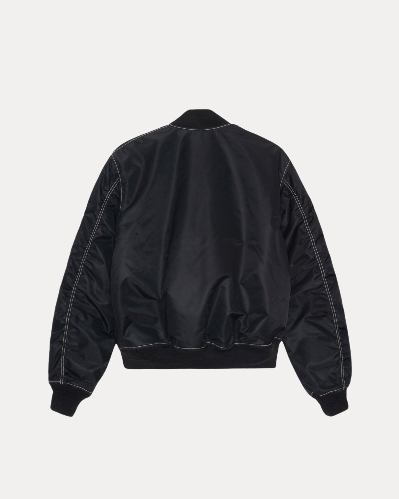 Stüssy Built Reversible Bomber Jacket Pánské HI31-4391U9 | Stussy Bundy Černé