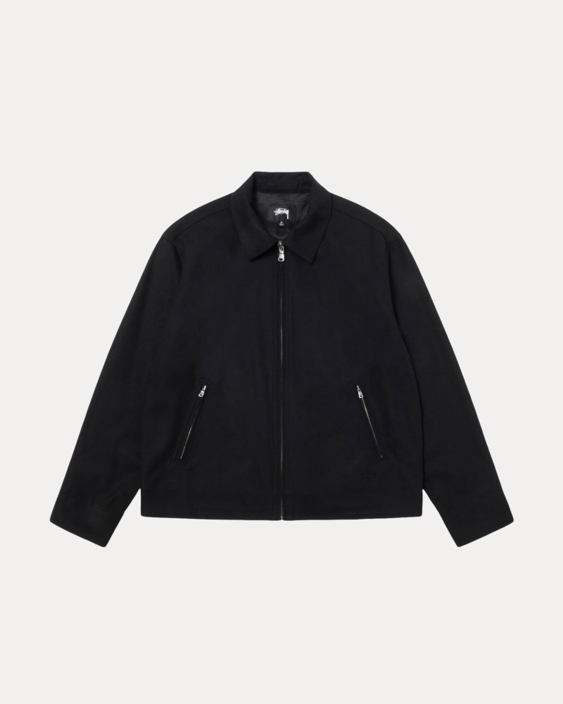 Stüssy Garage Jacket Gabardine Pánské TL57-9237A5 | Stussy Bundy Černé