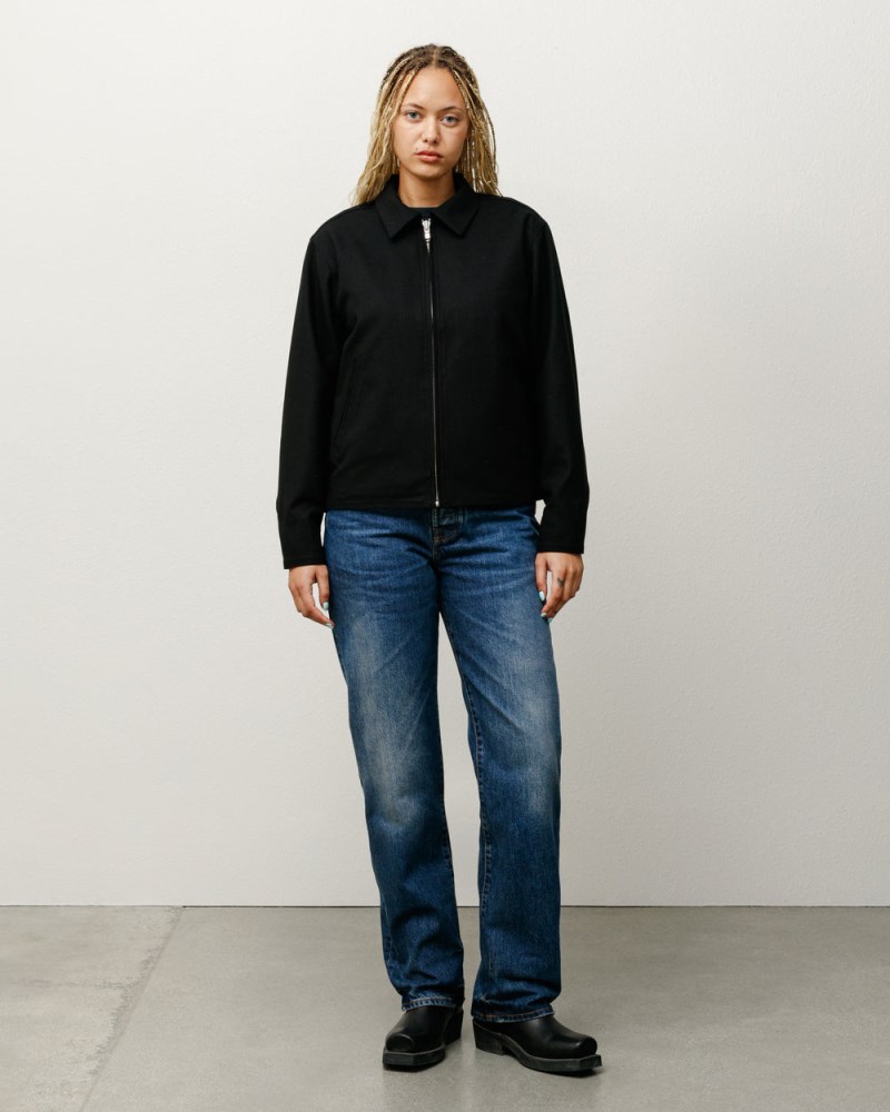 Stüssy Garage Jacket Gabardine Pánské TL57-9237A5 | Stussy Bundy Černé