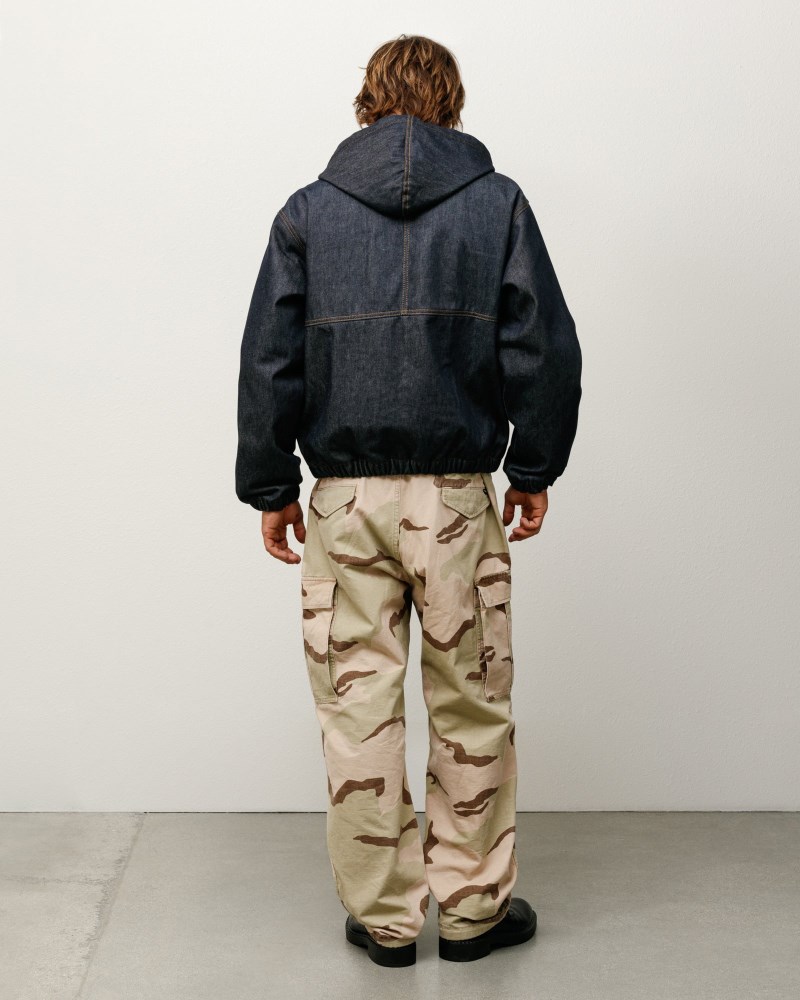 Stüssy Insulated Work Jacket Denim Pánské AC18-5758S9 | Stussy Bundy Indigo
