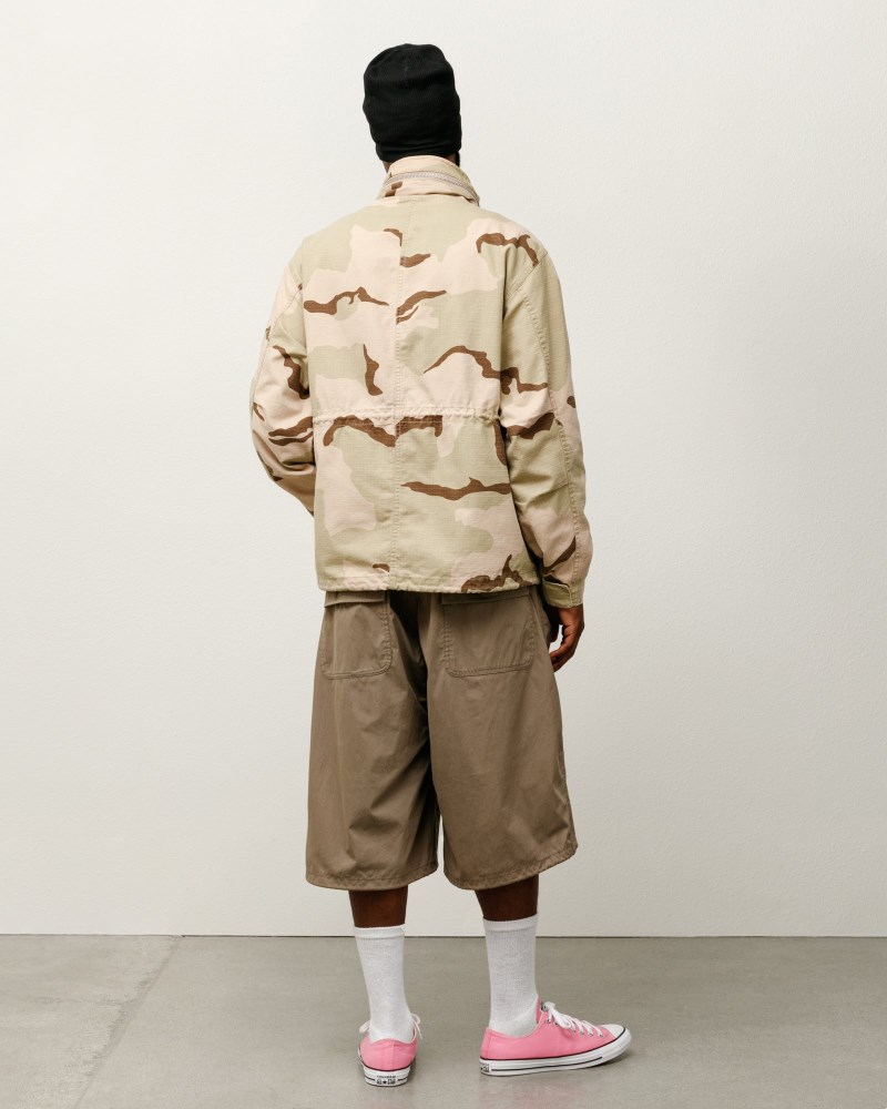 Stüssy M65 Jacket Pánské TP17-0437L6 | Stussy Bundy Hnědé Maskáčové
