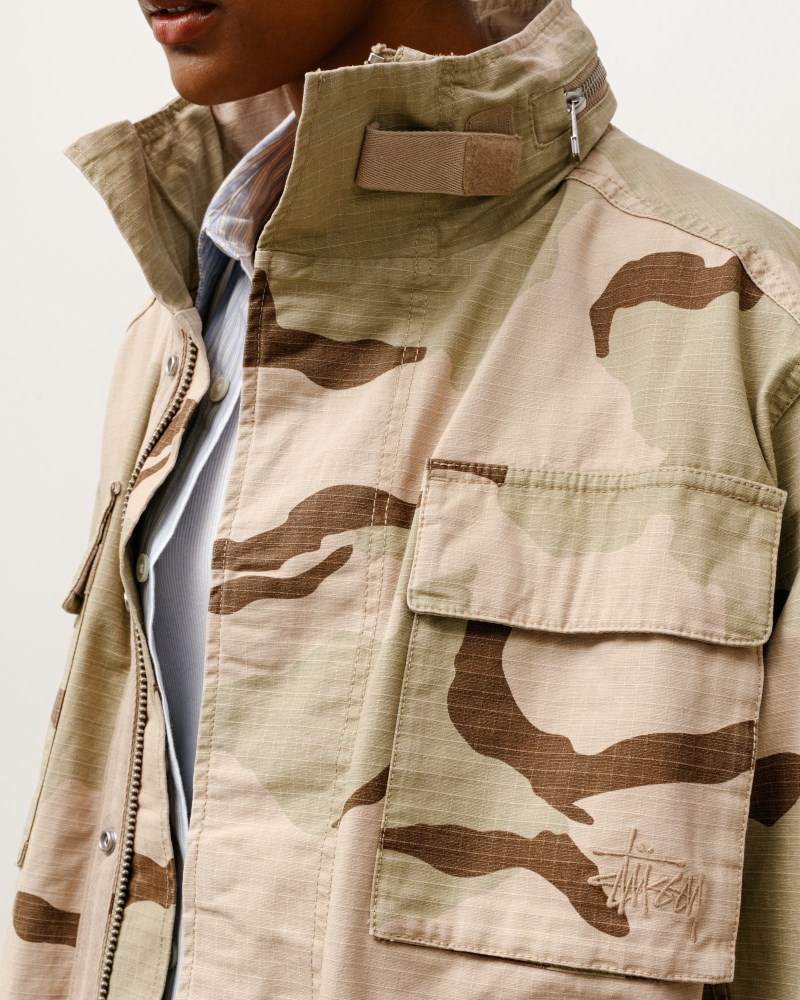 Stüssy M65 Jacket Pánské TP17-0437L6 | Stussy Bundy Hnědé Maskáčové