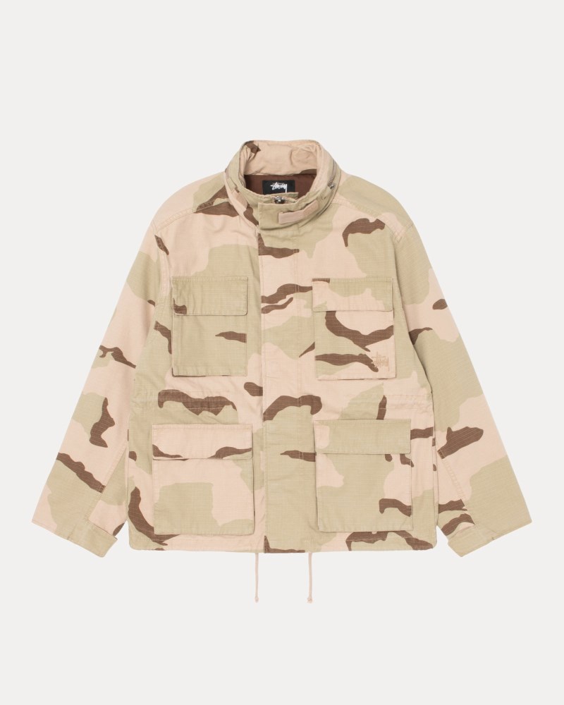 Stüssy M65 Jacket Pánské TP17-0437L6 | Stussy Bundy Hnědé Maskáčové