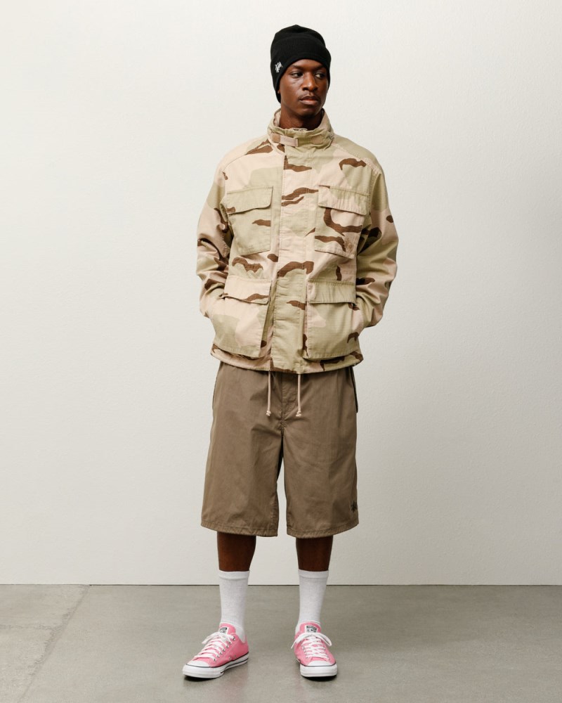 Stüssy M65 Jacket Pánské TP17-0437L6 | Stussy Bundy Hnědé Maskáčové