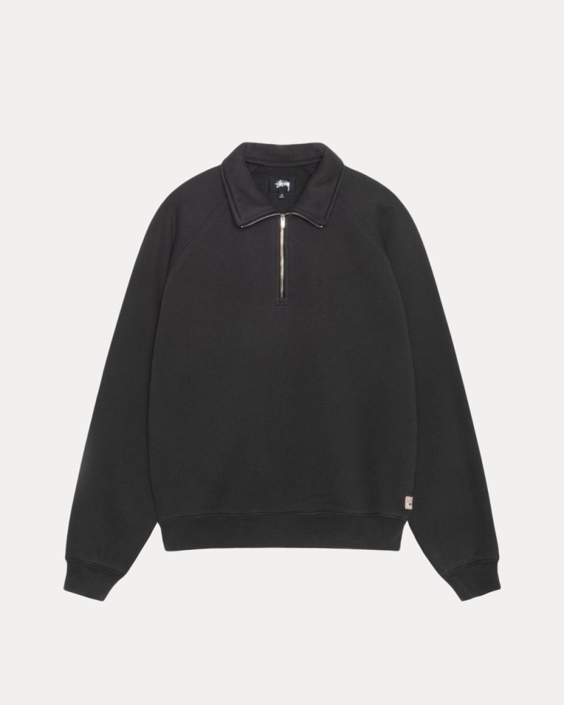Stüssy Relaxed Half Zip Pánské RF85-3325I2 | Stussy Bundy Černé